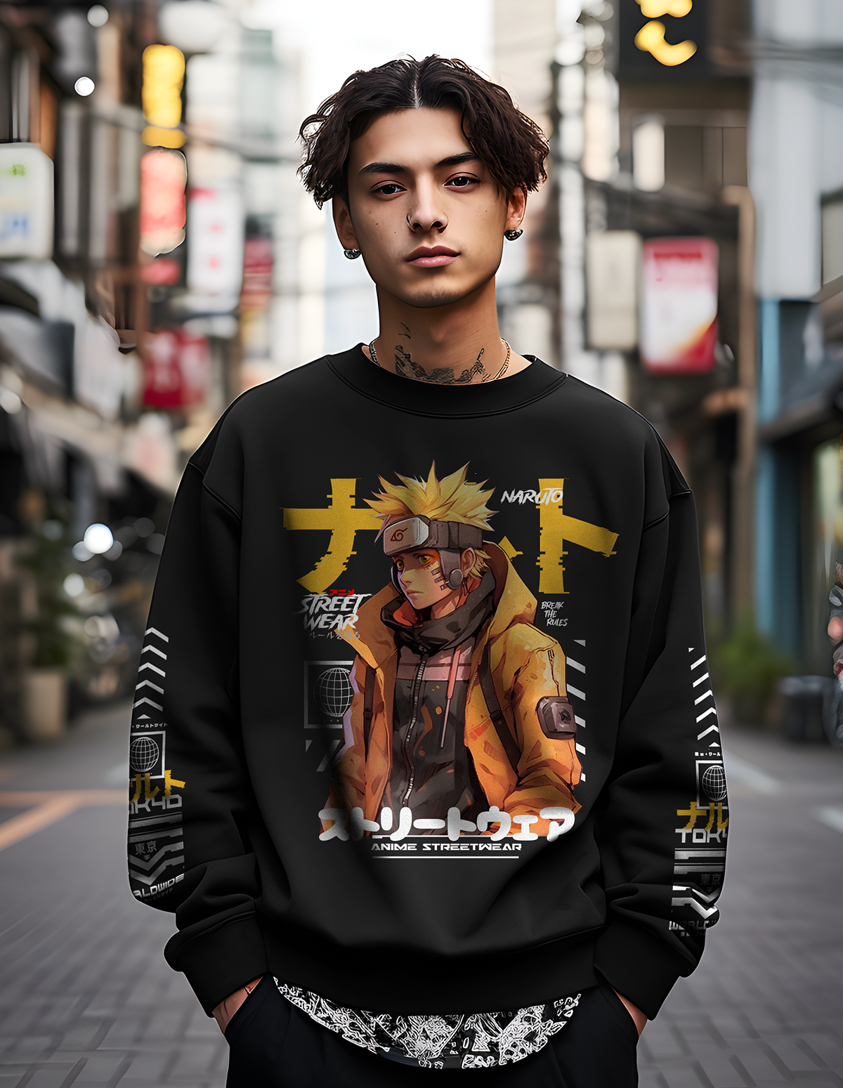Buy Anime Girl in Streetwear Outfit Sticker Online in India - Etsy-demhanvico.com.vn